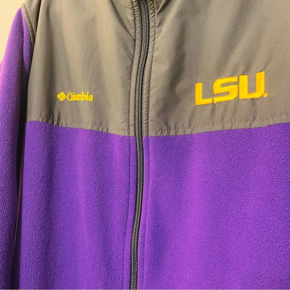 Columbia Sportswear LSU Tigers Men's Full Zip Collegiate Fleece Jacket, Size: XL - Picture 3 of 7